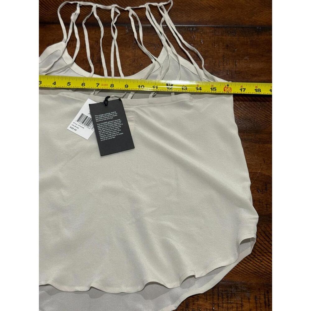 Chaser Brand - Silk Crepe Tank Top - CW7164 Bone, Size XS - Picture 3 of 3